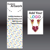  Gloss White Folding Necklace / Earring Card 2" x 6"