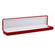 Red Flocked Velour Jewelry Bracelet Boxes