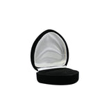 Black Flocked Velour Heart Shaped Jewelry Ring Boxes 