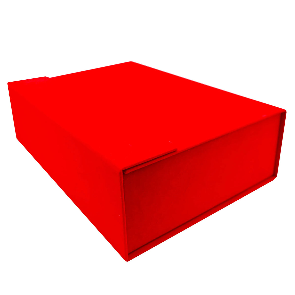 Large Red Velvet Tri-Fold Necklace & Earring Presentation Box