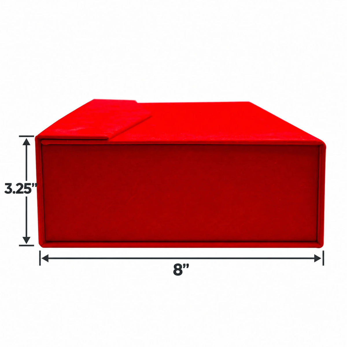 Large Red Velvet Tri-Fold Necklace & Earring Presentation Box