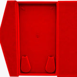 Red Velvet Tri-Fold Long Necklace & Earring Presentation Box