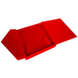 Large Red Velvet Tri-Fold Necklace & Earring Presentation Box – 9.5" × 10"