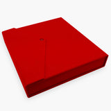 Large Red Velvet Tri-Fold Necklace & Earring Presentation Box – 9.5" × 10"