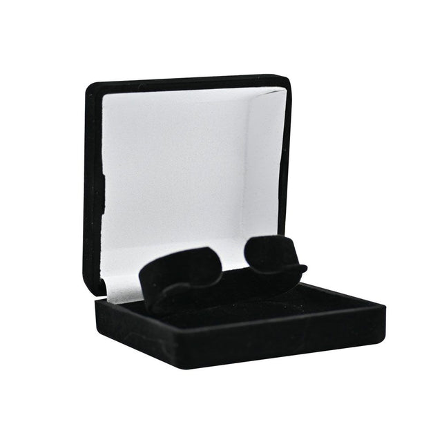 Black Flocked Velour Jewelry Watch Boxes