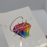 Matte Grey Earring Card 1-3/4" x 2-1/2"