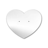Glossy White Heart Earring Card  2-1/2" x 2-1/6"