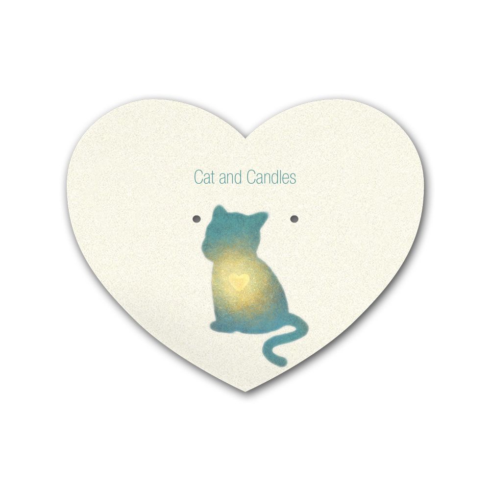 Ivory Heart Earring Card  2-1/2" x 2-1/6"
