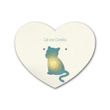 Ivory Heart Earring Card  2-1/2" x 2-1/6"