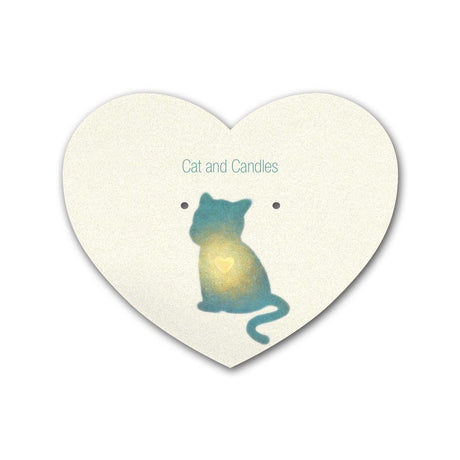 Ivory Heart Earring Card  2-1/2" x 2-1/6"