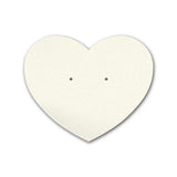 Ivory Heart Earring Card  2-1/2" x 2-1/6"
