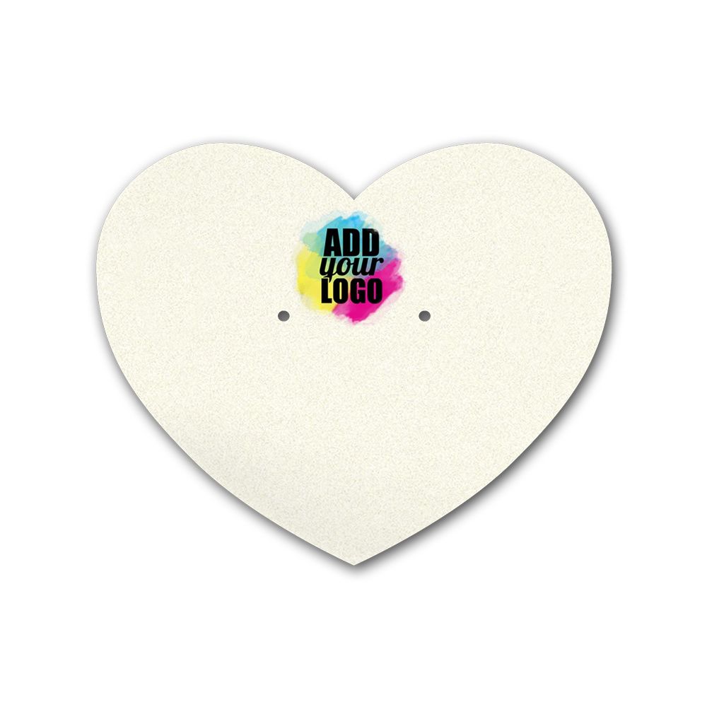 Ivory Heart Earring Card  2-1/2" x 2-1/6"