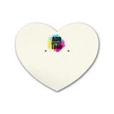 Ivory Heart Earring Card  2-1/2" x 2-1/6"