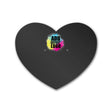 Matte Black Heart Earring Card  2-1/2" x 2-1/6"