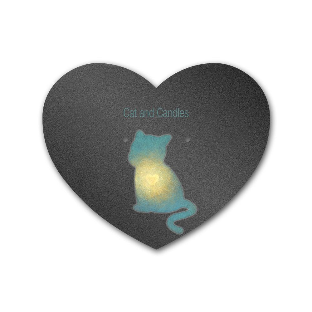 Shimmer Black Heart Earring Card  2-1/2" x 2-1/6"
