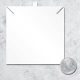 Glossy White Necklace 3-2/5" x 3-2/5"
