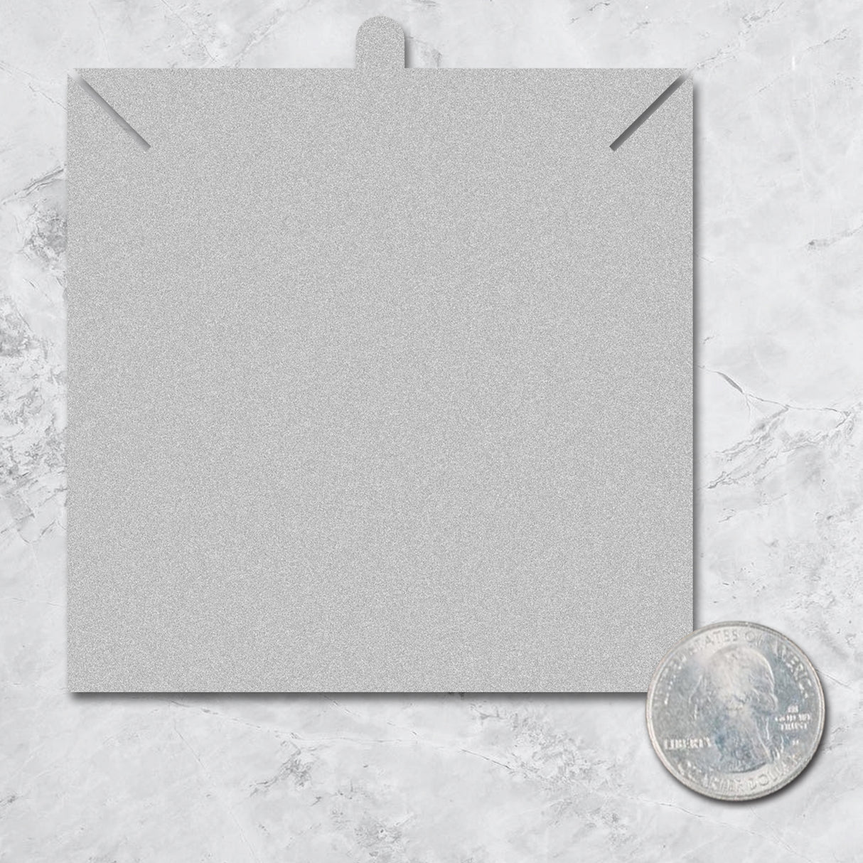 Matte Grey Necklace 3-2/5" x 3-2/5"