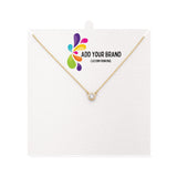 Square Necklace Display Cards 3-3/8" x 3-3/8" | Woven White Linen Cardstock