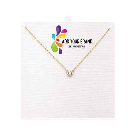 Square Necklace Display Cards 3-3/8" x 3-3/8" | Woven White Linen Cardstock