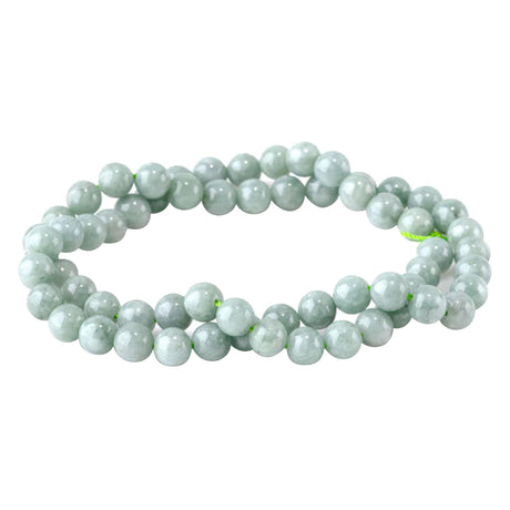 Jadeite Jade 6mm Round Beads – Soft Green – 15–16 Inch Strand