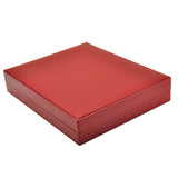 Premium Textured Red Leatherette Jewelry Necklace Box