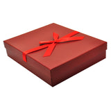 Premium Textured Red Leatherette Jewelry Necklace Box