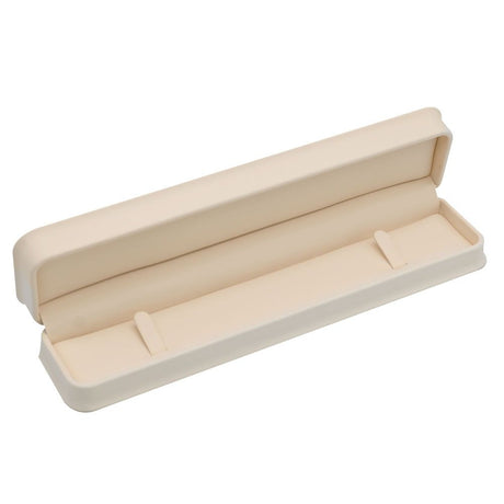 Cream Leatherette Jewelry Bracelet Packaging Boxes