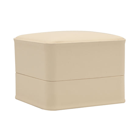 Cream Leatherette Jewelry Watch / Bracelet Pillow Boxes