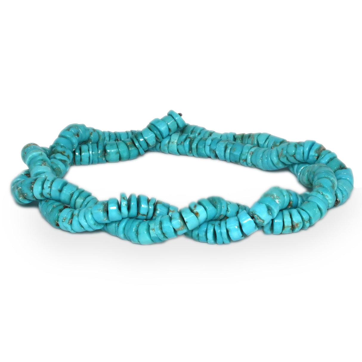 Kingman Turquoise Heishi Rondelle Beads – Zachery Treated | Arizona Turquoise | Jewelry Designer Grade