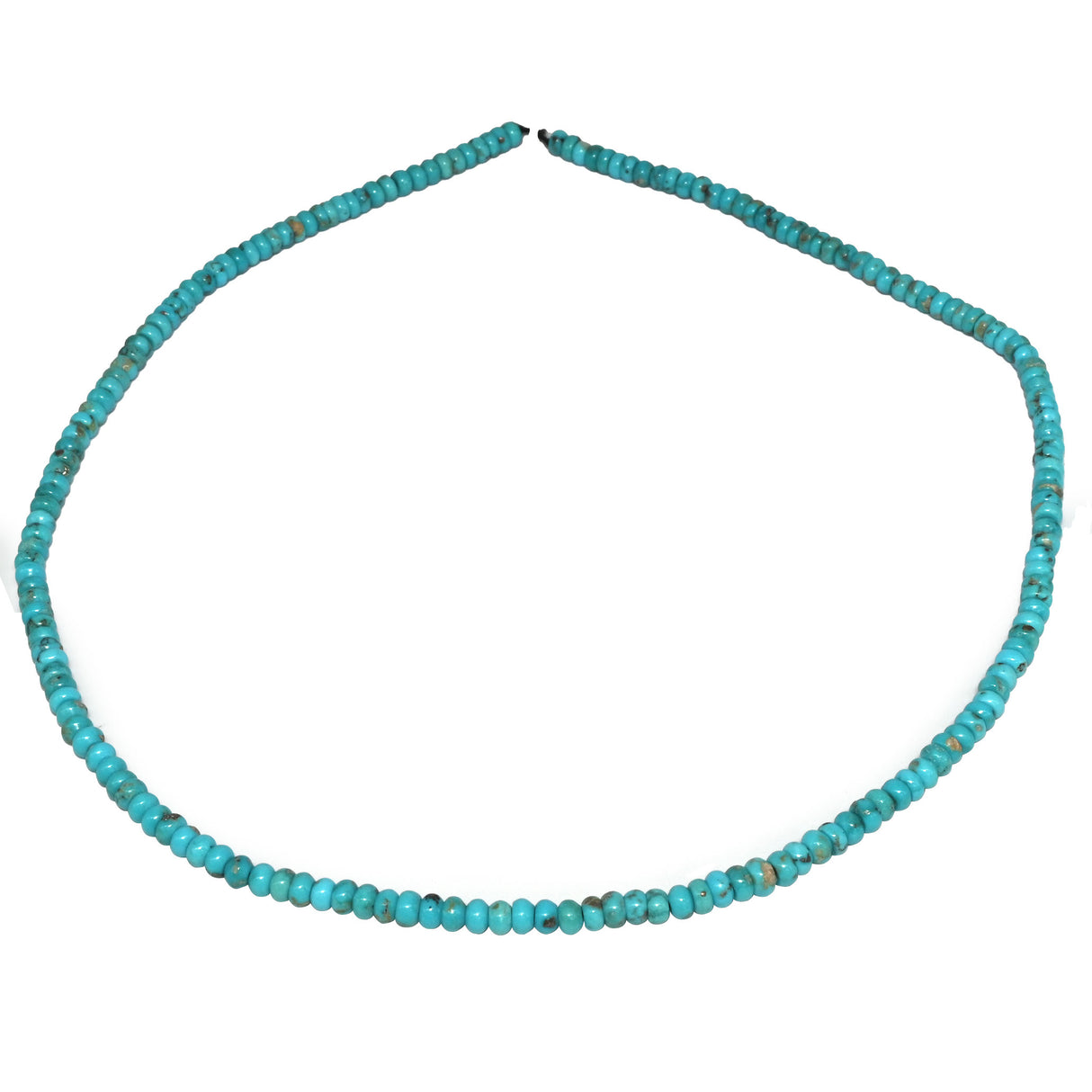 Natural Kingman Turquoise 4 mm Rondelle Beads| Arizona |