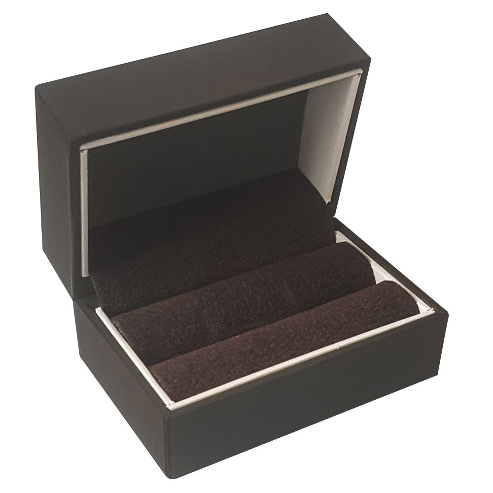 Mahogany Brown Dual Ring Box 