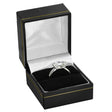 Black Leatherette, Gold Trim Jewelry Ring Box