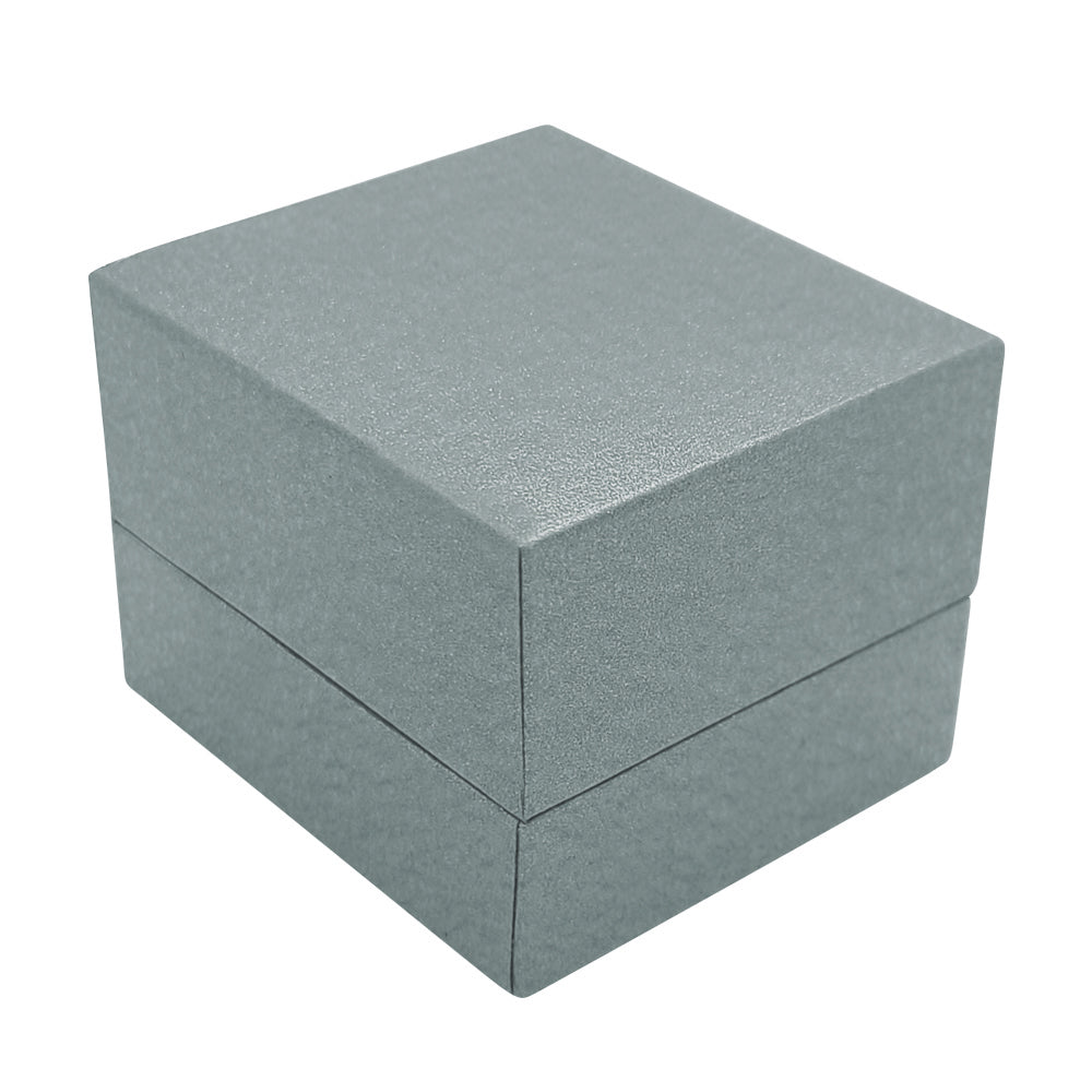 Metallic Silver Leatherette Jewelry Earring Boxes