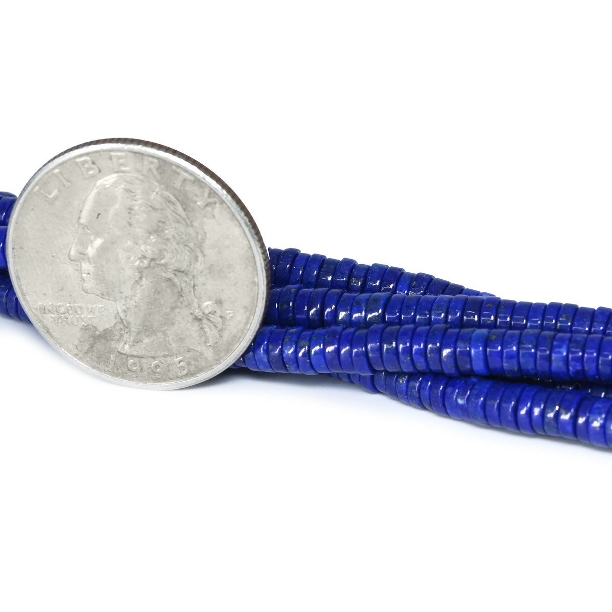 Lapis Lazuli Heishi Beads 4 mm – Natural Afghan | Badakhshan