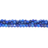 Lapis Lazuli Faceted Round Beads 3mm | Natural Pakistan Gemstone Strand