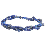 Lapis Lazuli Cube Beads 4mm Table Cut | Natural Gemstone Strand