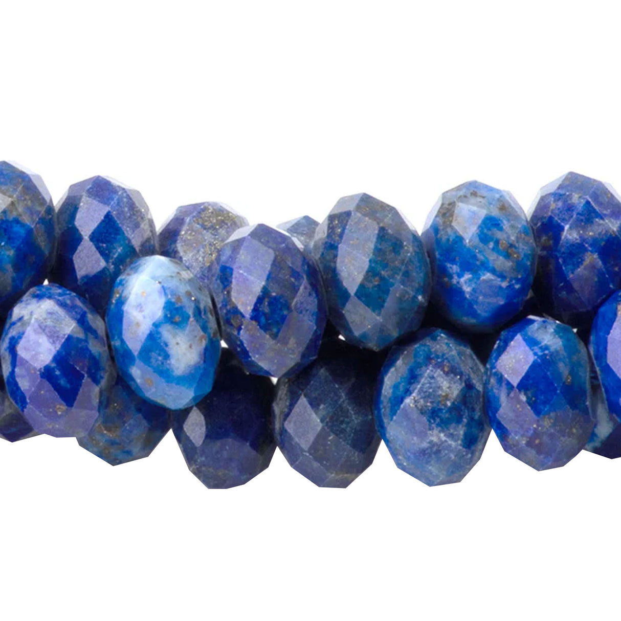 Lapis Lazuli Faceted Rondelle Beads 4x6mm AA Grade | Natural Gemstone Strand