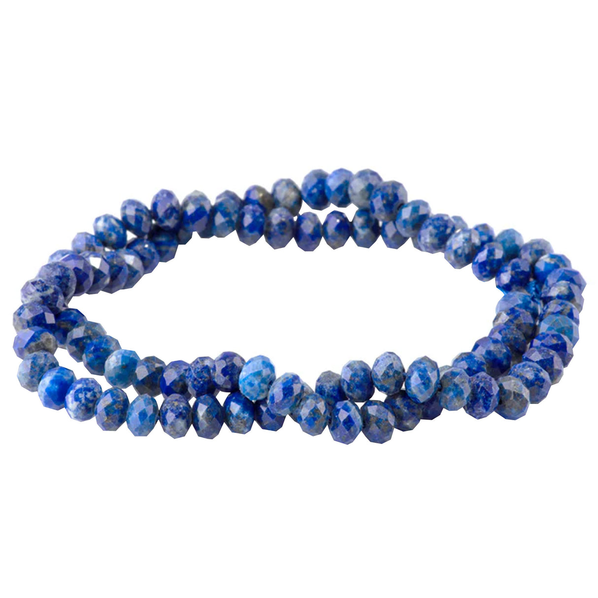 Lapis Lazuli Faceted Rondelle Beads 4x6mm AA Grade | Natural Gemstone Strand