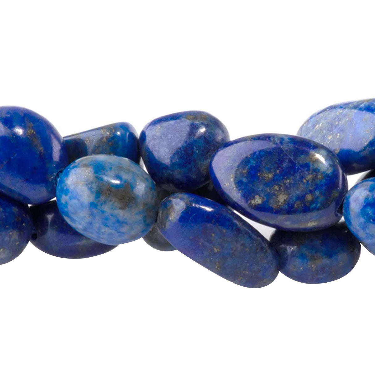 Lapis Lazuli Pebble Beads 7x9-8x10mm A Grade | Natural Gemstone Strand