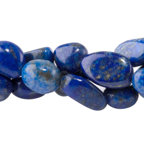 Lapis Lazuli Pebble Beads 7x9-8x10mm A Grade | Natural Gemstone Strand
