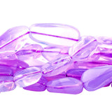 Lavender Amethyst Tumbled Nugget Beads 7×11–8×20mm – 15" Strand