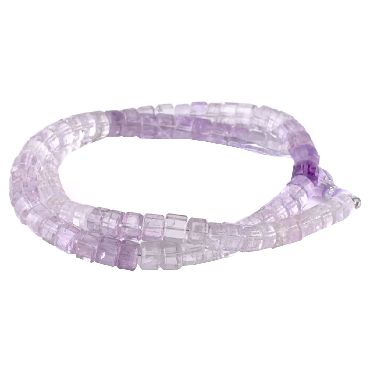 Lavender Amethyst Banded Faceted Tyre Beads 8mm – 15" Strand