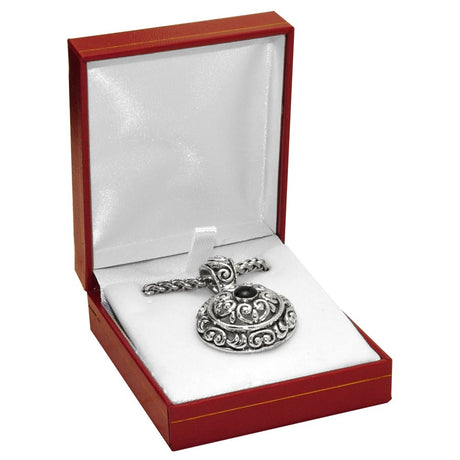 Red Leatherette, Gold Trim, Jewelry Earring / Pendant Box