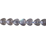 Labradorite Heart Beads AA-Grade 10mm | Madagascar Gemstone | 15-16" Strand