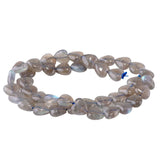 Labradorite Heart Beads AA-Grade 10mm | Madagascar Gemstone | 15-16" Strand