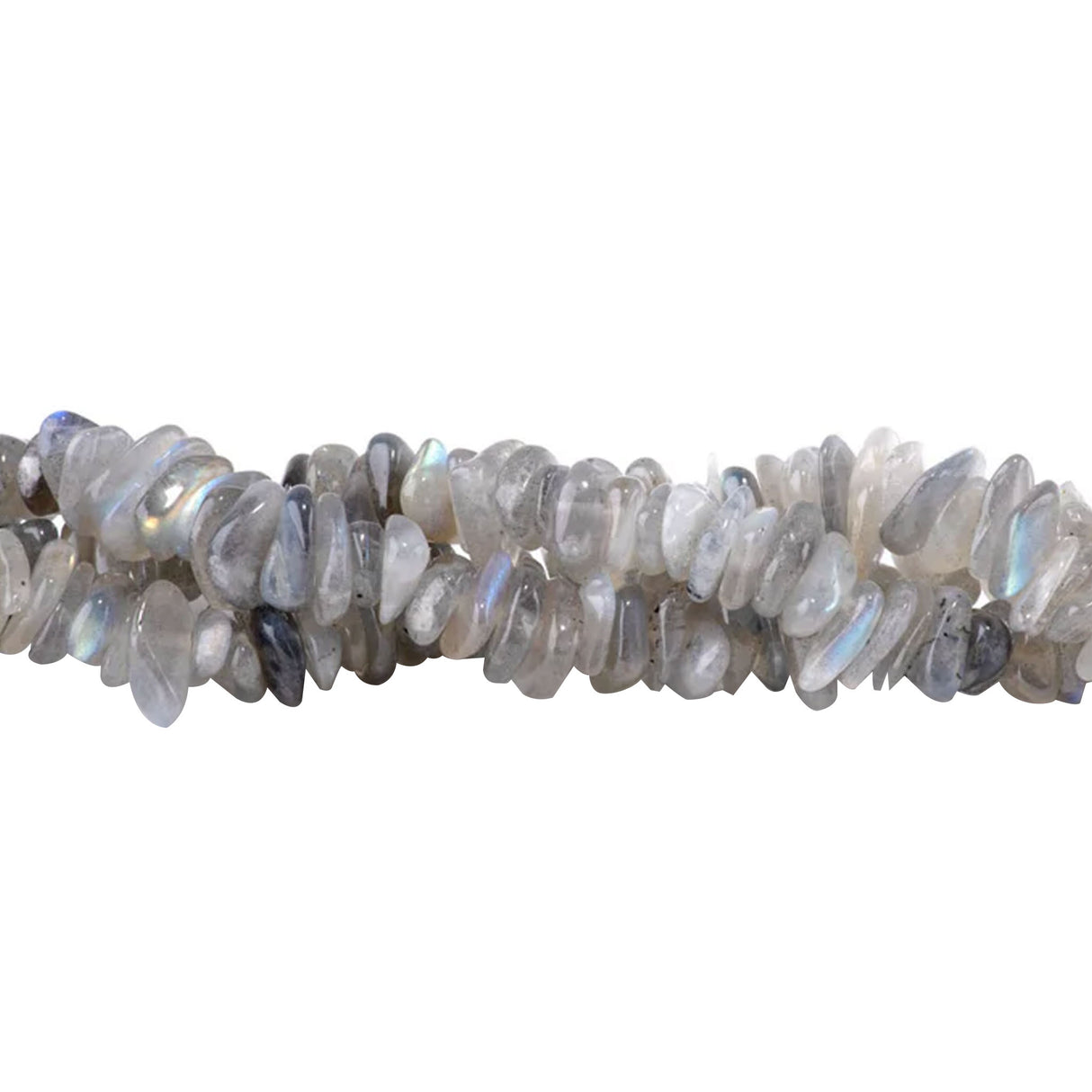 Natural Labradorite Chip Beads 4-13mm - 15-16" Strand