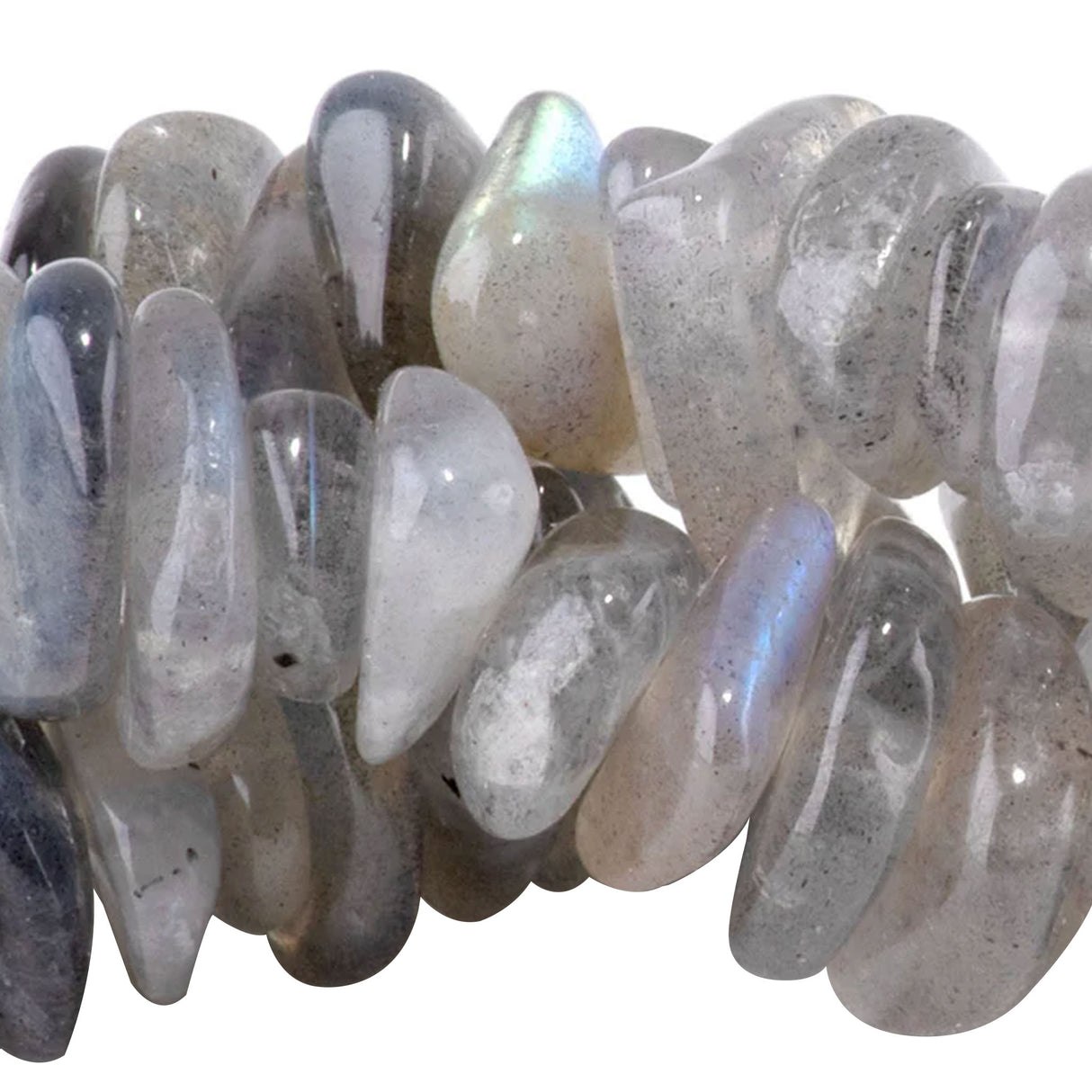 Natural Labradorite Chip Beads 4-13mm - 15-16" Strand