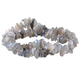Natural Labradorite Chip Beads 4-13mm - 15-16" Strand