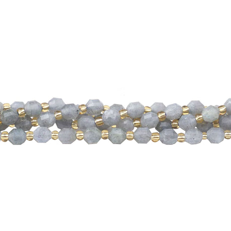 Labradorite Faceted Nugget Beads 6mm - 15-16" Strand