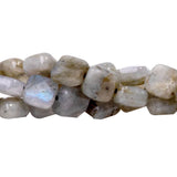 Labradorite Faceted Square Beads 6mm | Natural Peru Gemstone | 15-16" Strand